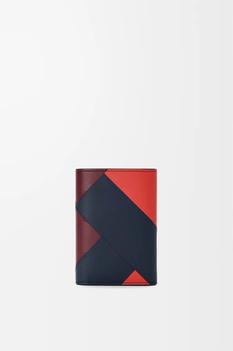 LOEWE Cartera vertical pequeña Anagram en piel de ternera Azul Marino Oscuro Multicolor