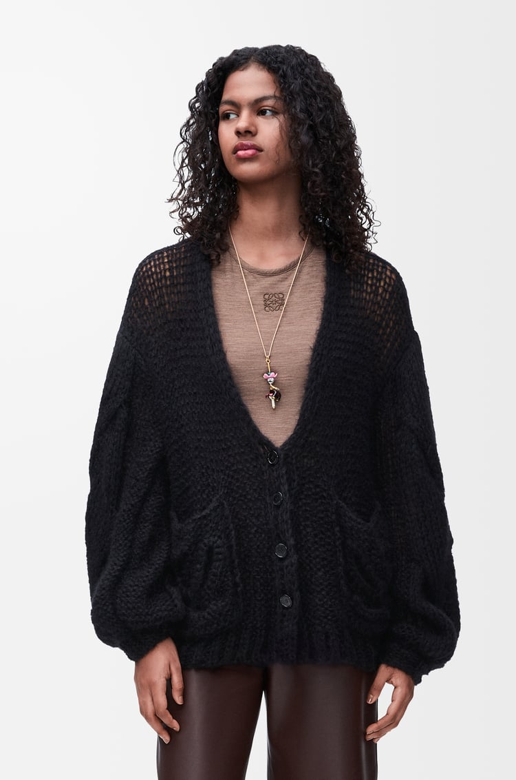 LOEWE Anagram cardigan in mohair blend Black