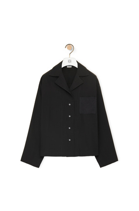 LOEWE Anagram pyjama blouse in silk Black
