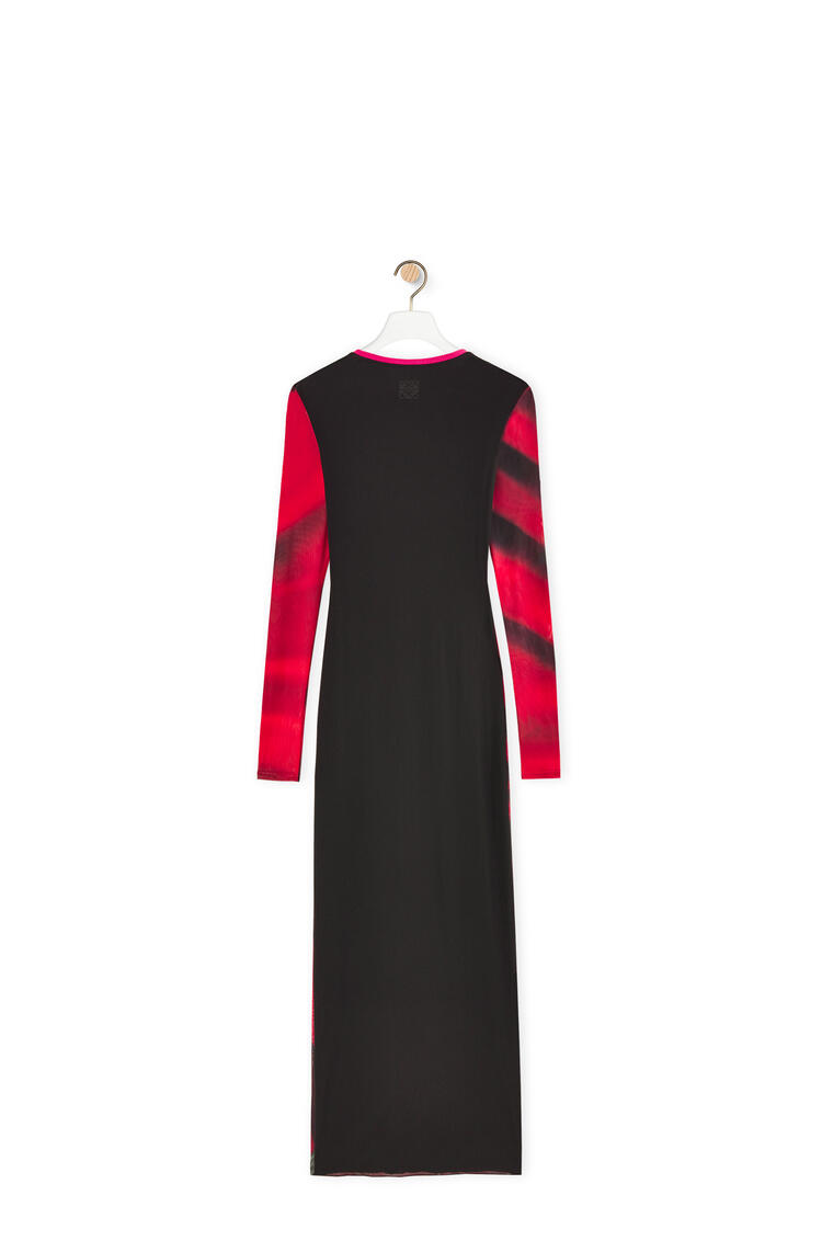 LOEWE Body print dress in mesh Red/Multicolour