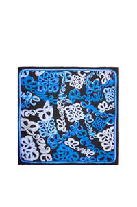 LOEWE LOEWE Anagram scarf in silk Blue/Multicolor