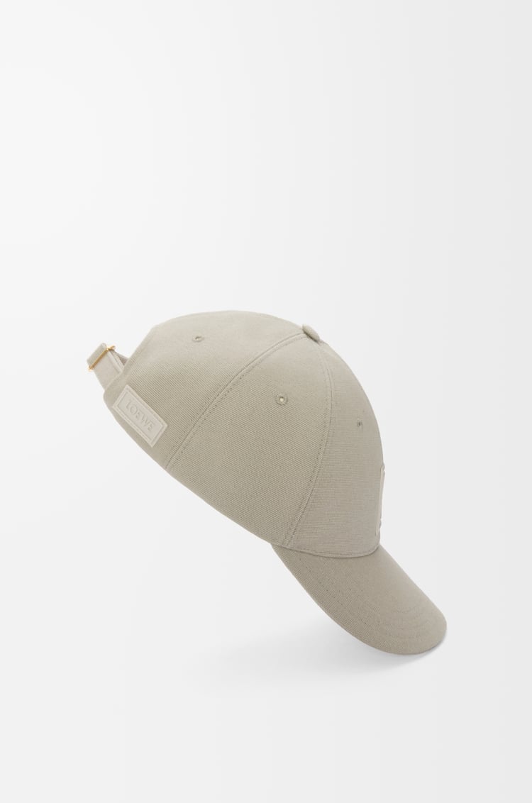 LOEWE Patch cap in canvas Shell Grey