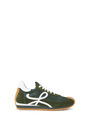 LOEWE Flow runner in nylon and suede Forest Green pdp_rd