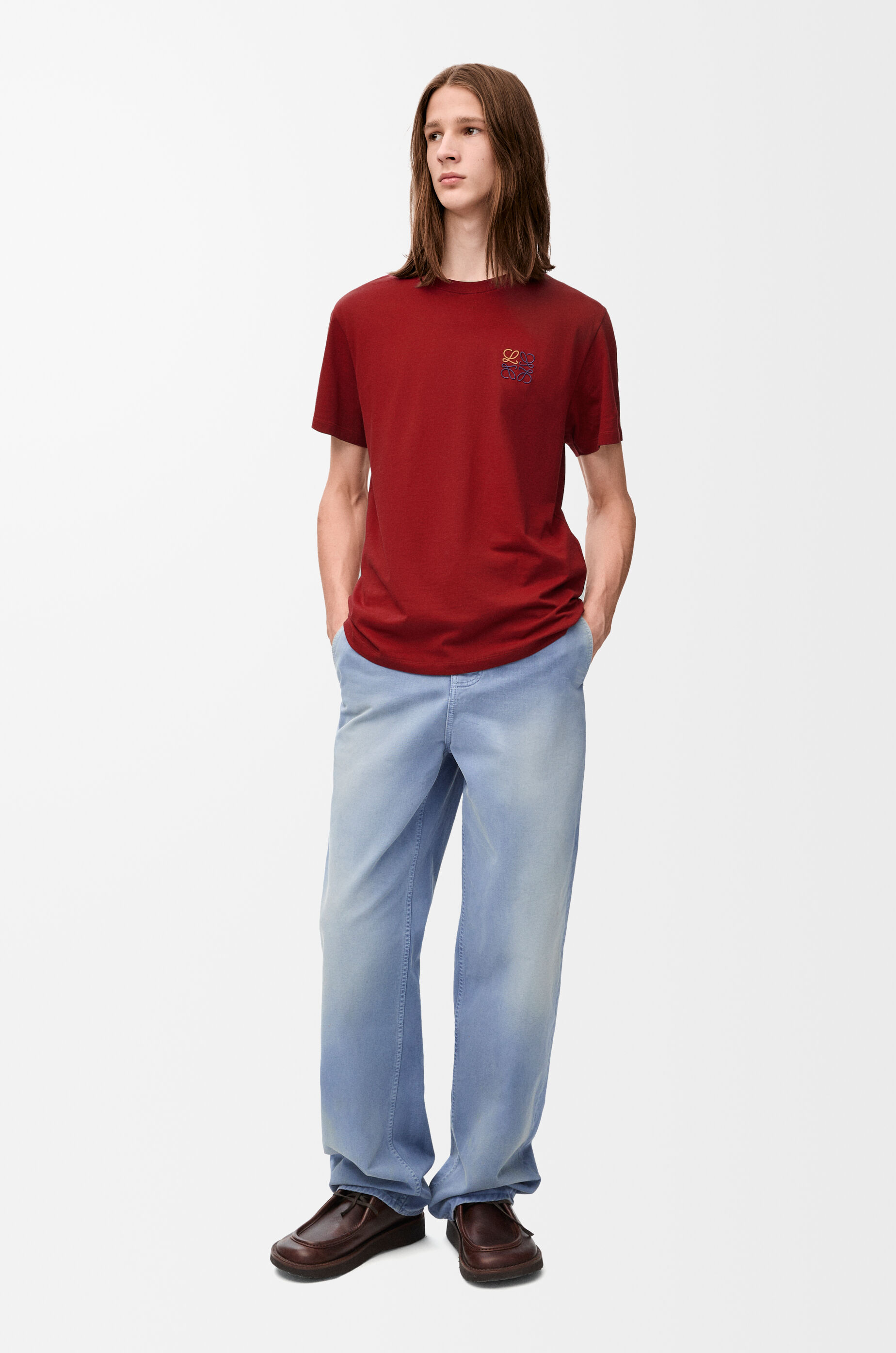 Regular fit T-shirt in cotton Burgundy - LOEWE 