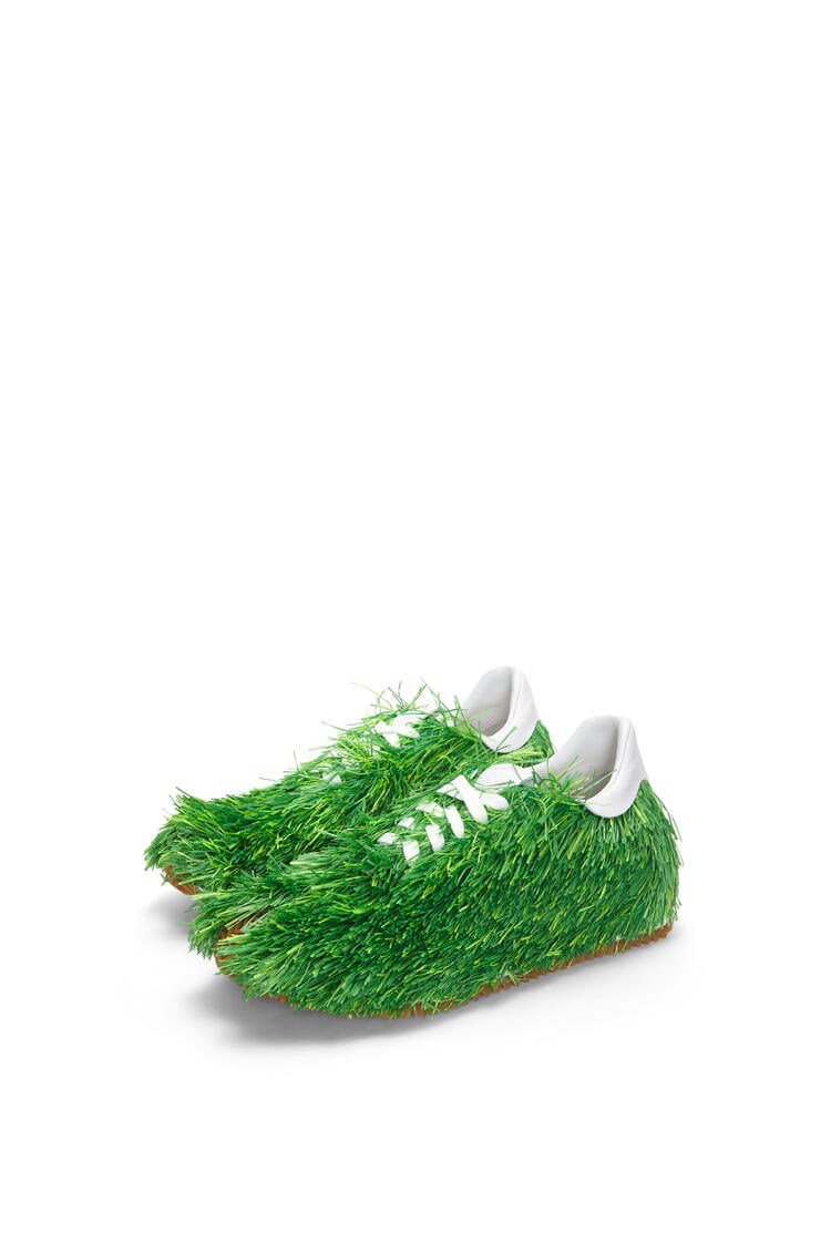 LOEWE Grass sneaker in   canvas and raffia Grass