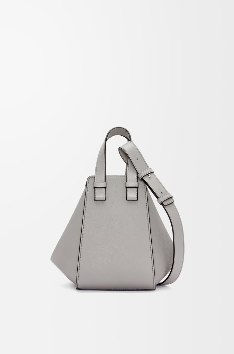 LOEWE Compact Hammock bag in soft grained calfskin Pearl Grey