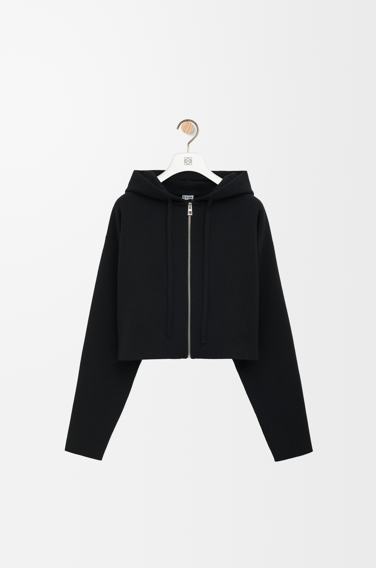 Anagram zip-up hoodie in wool Black - LOEWE USA Official Website
