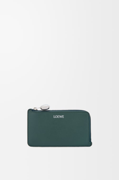 LOEWE Pebble coin cardholder in shiny nappa calfskin Deep Forest plp_rd