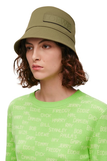 LOEWE Bucket hat in canvas Military Green plp_rd