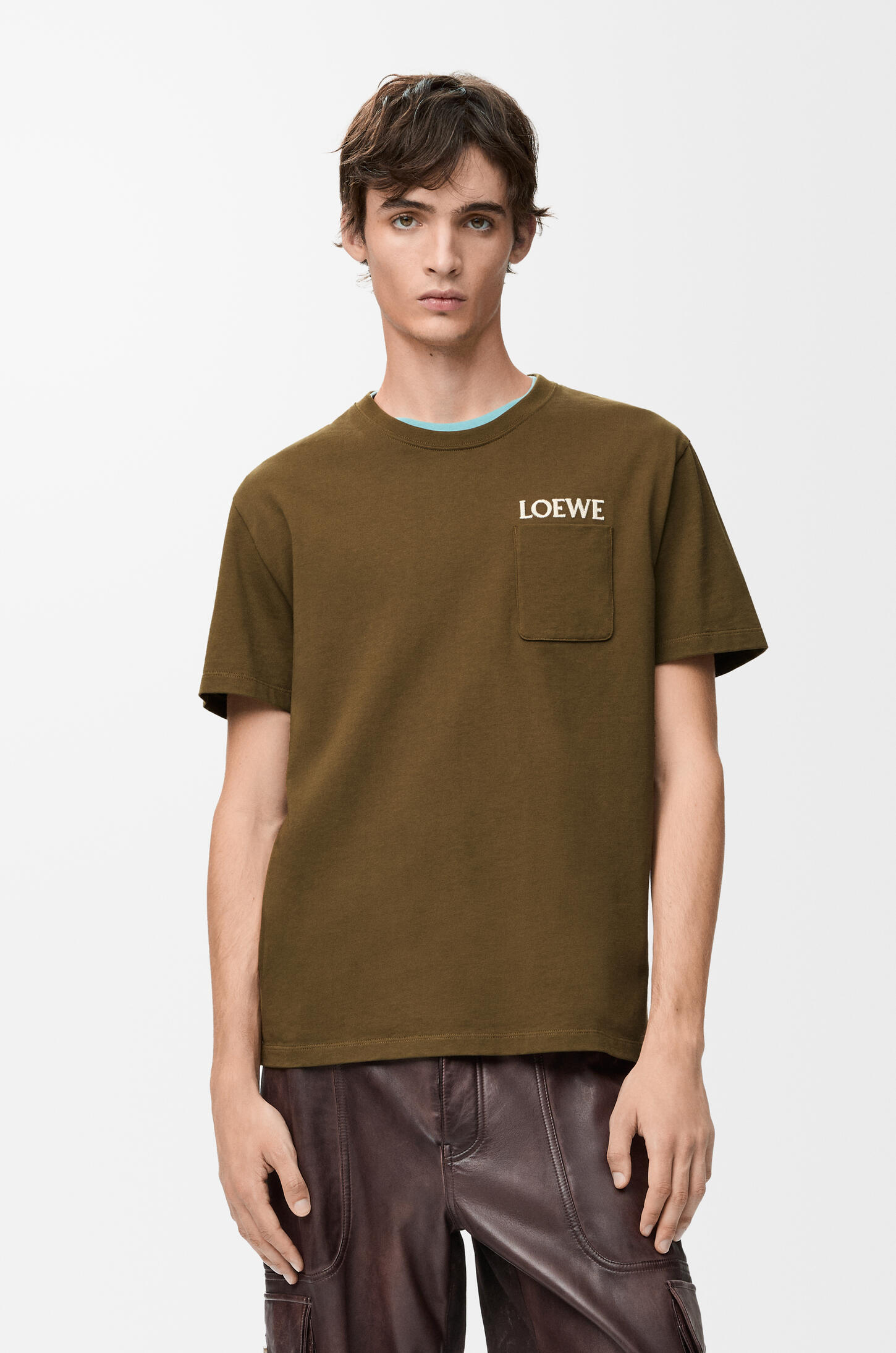 LOEWE Relaxed fit T-shirt in cotton Khaki Green