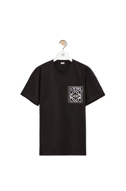 LOEWE Regular fit T-shirt in cotton 黑色