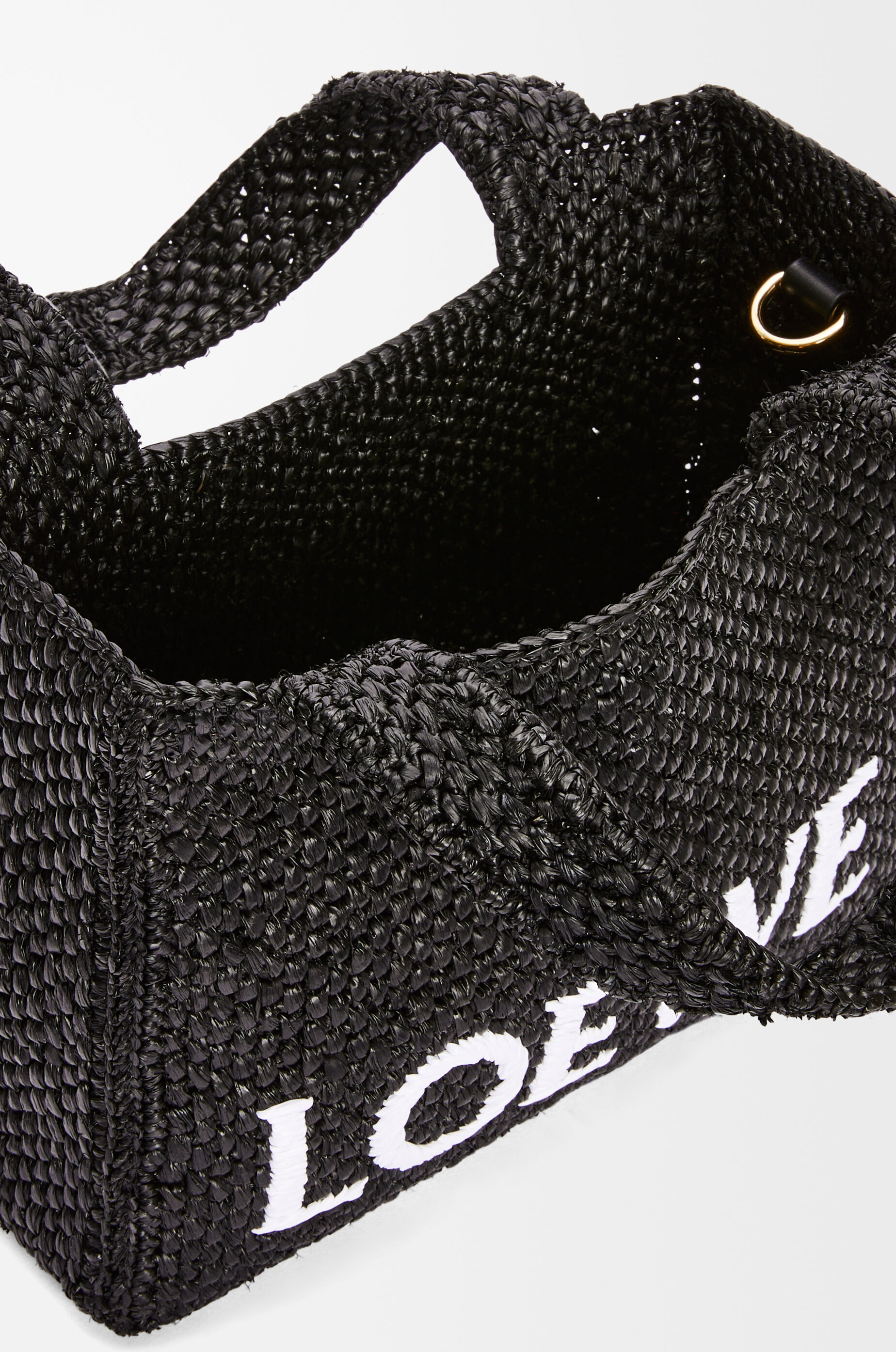 ロエベ フォント トート ミニ（ラフィア） ブラック - LOEWE