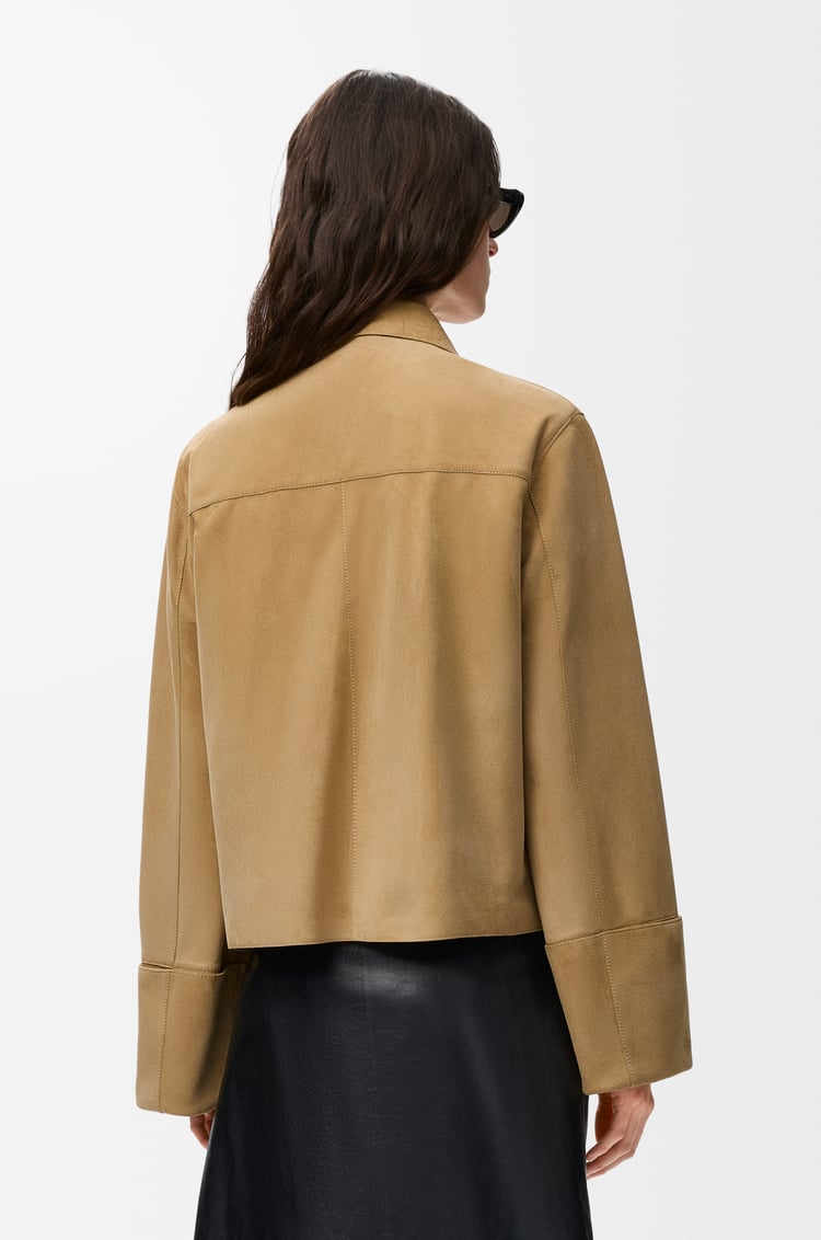 LOEWE ターンアップ ジャケット（スエードラム） ゴールド