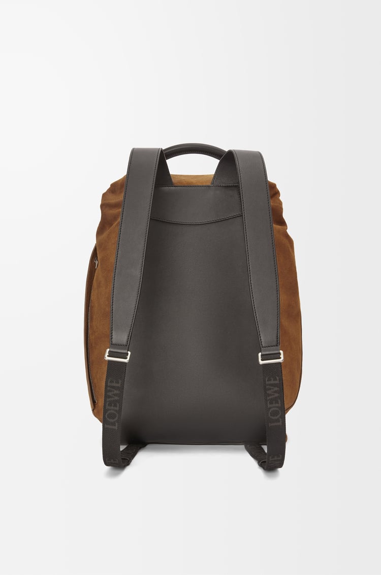 LOEWE Flamenco backpack in pressed suede Cognac