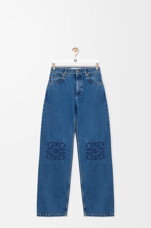 LOEWE Jean baggy Anagram en denim Bleu Jean