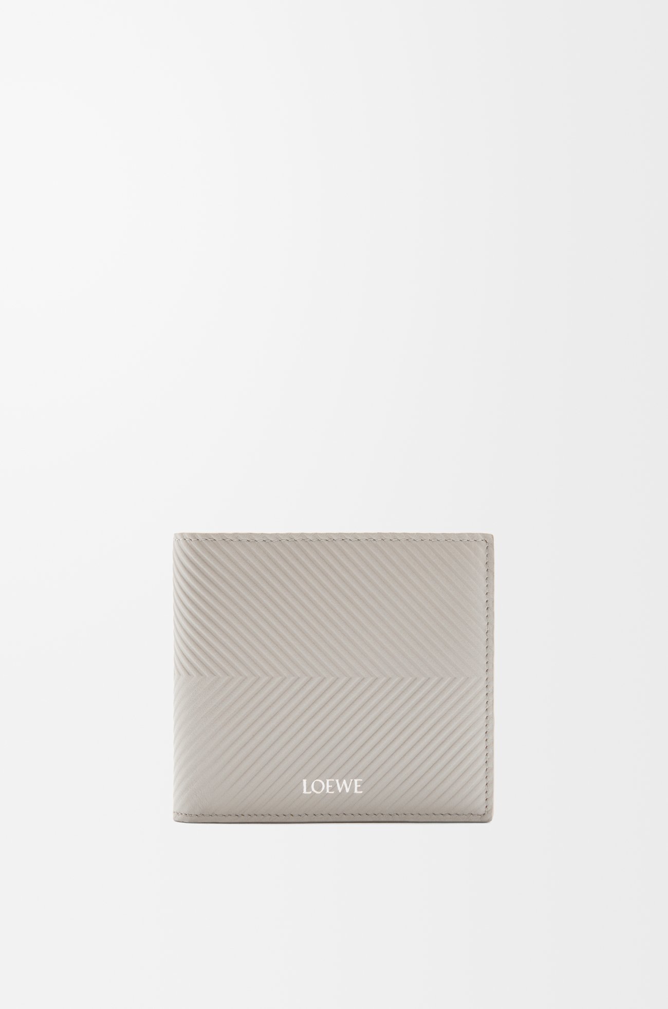 LOEWE Cartera con dos pliegues y monedero en piel de ternera Gris Valva