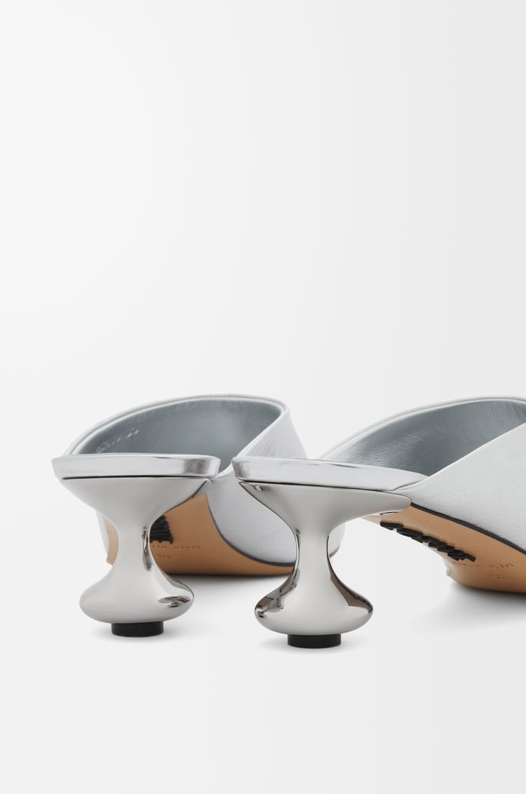 LOEWE Toy mule in laminated lambskin Silver