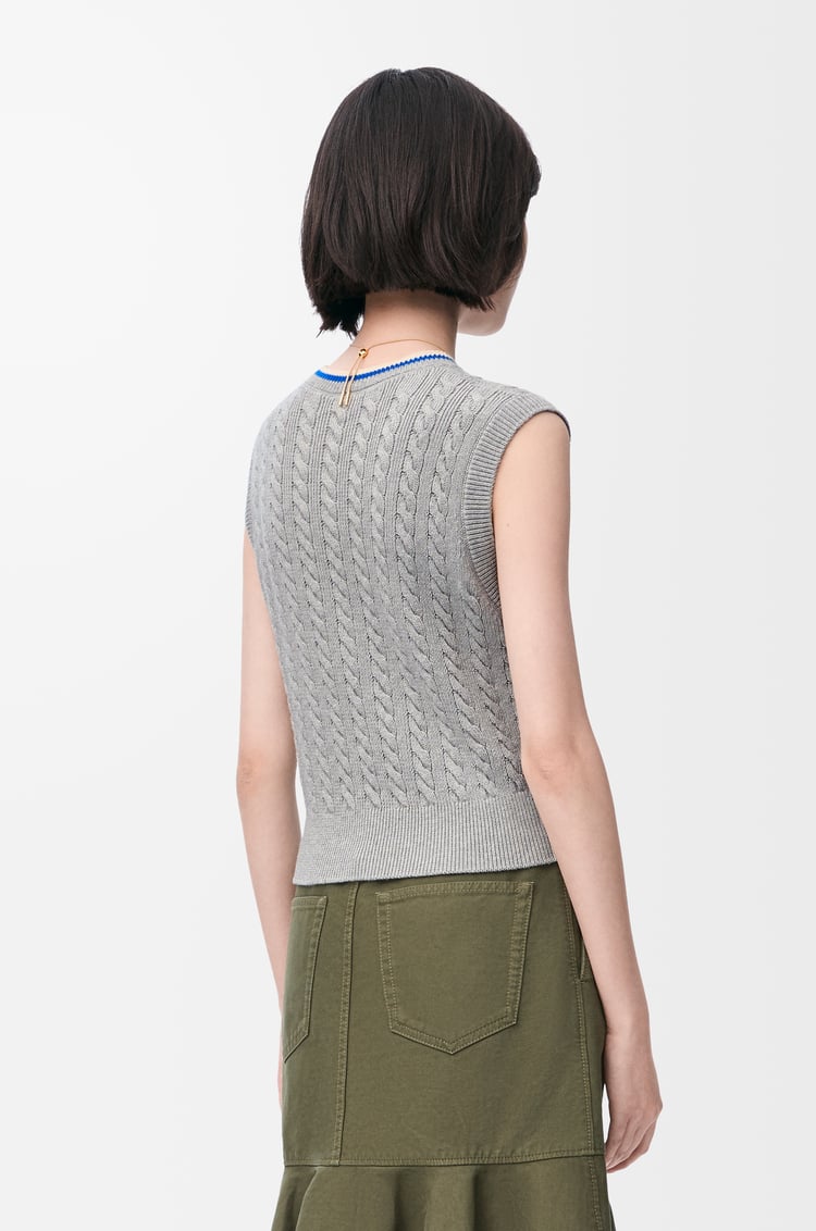 LOEWE Vest in cotton Grey