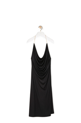 LOEWE Chain draped dress in silk Black plp_rd