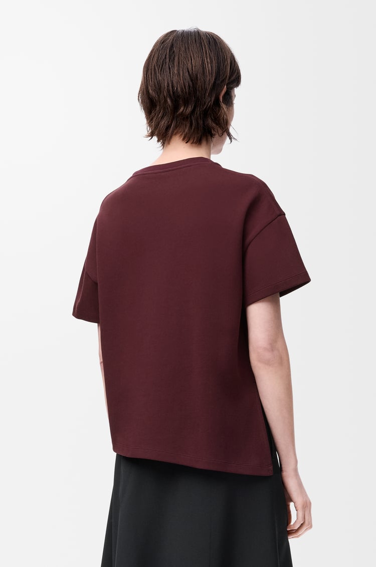 LOEWE アシンメトリー Tシャツ（コットンブレンド） バーガンディ