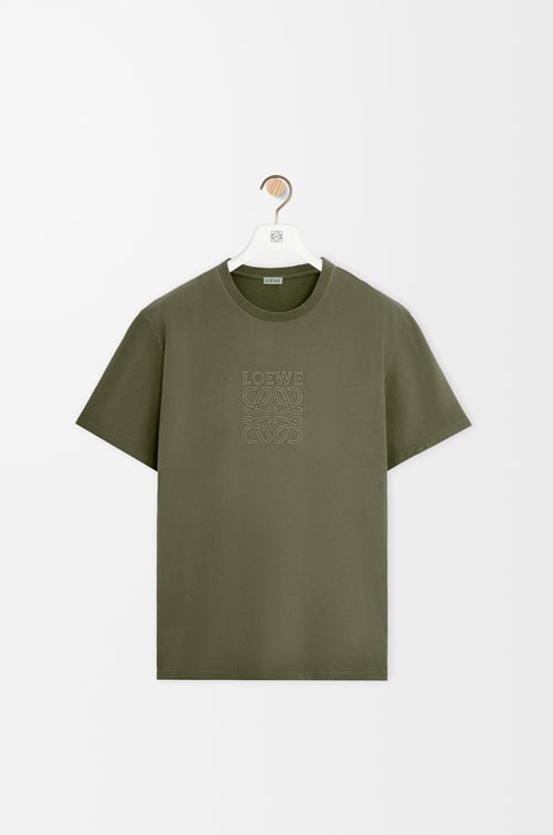 LOEWE Relaxed fit T-shirt in cotton Khaki Green