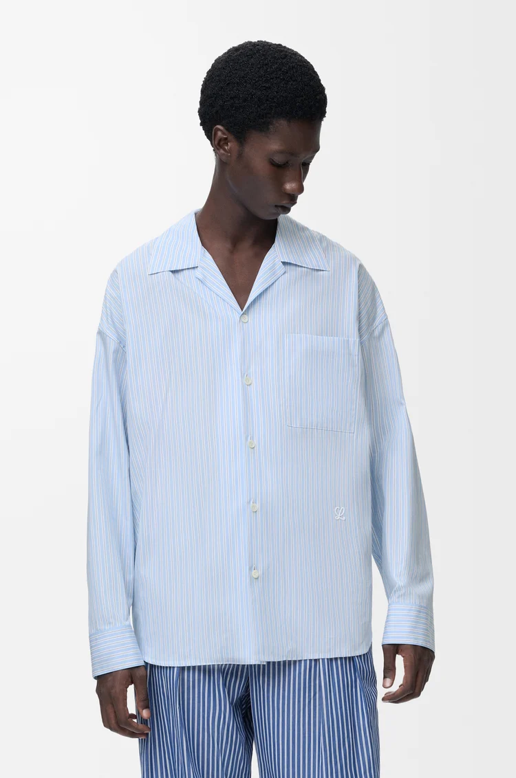 LOEWE Shirt in cotton White/Navy