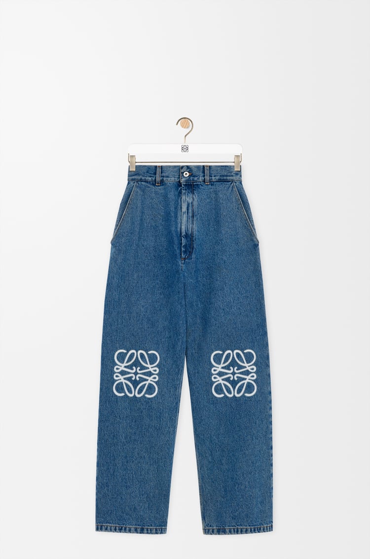 LOEWE Pantalón vaquero holgado Anagram en denim Azul Vaquero