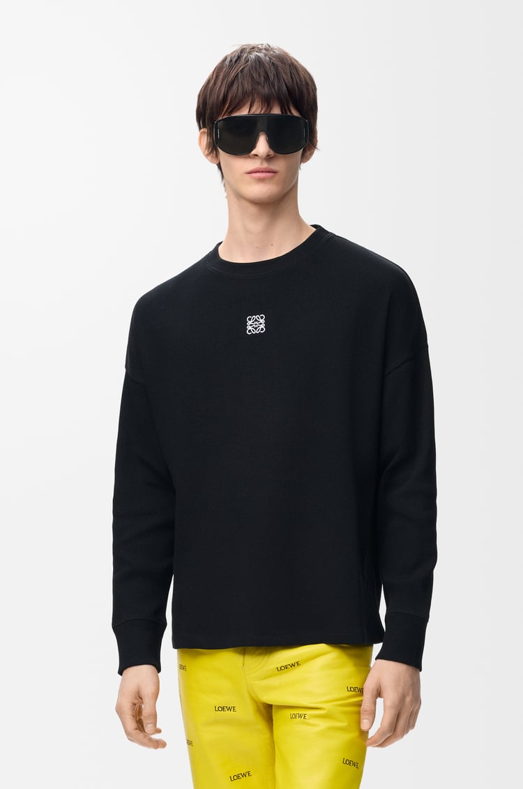 LOEWE Oversized fit long sleeve T-shirt in cotton Black
