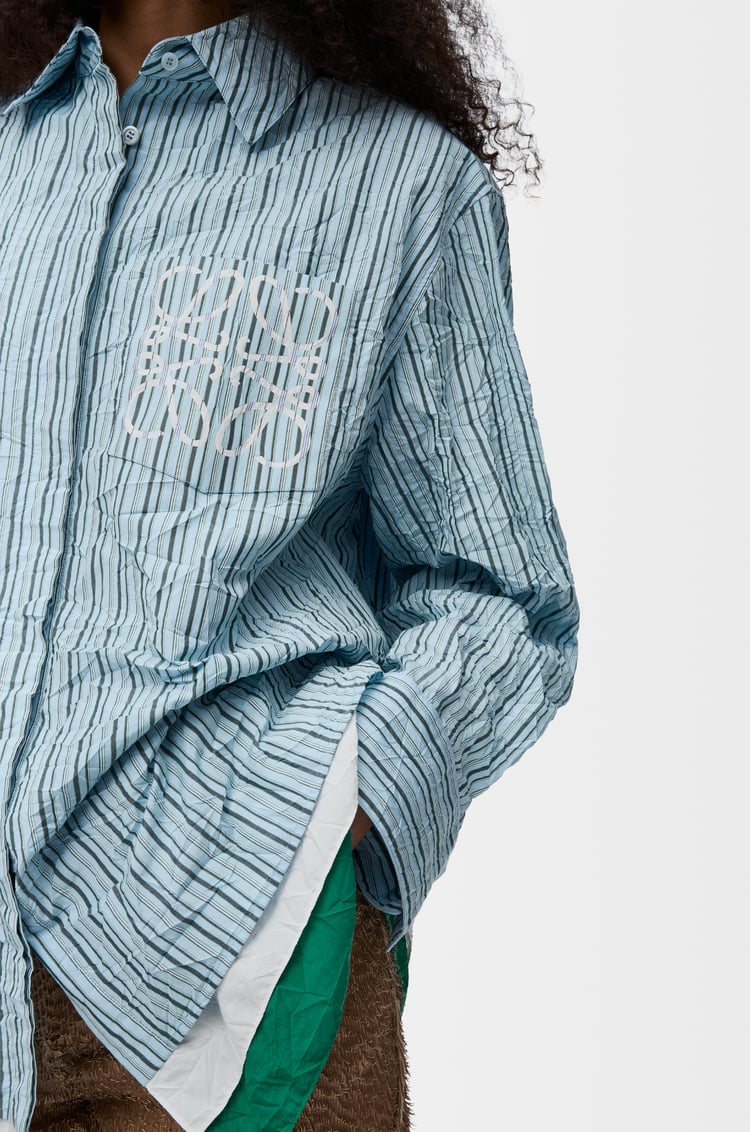 LOEWE Shirt in technical cotton Light Blue/Multicolor