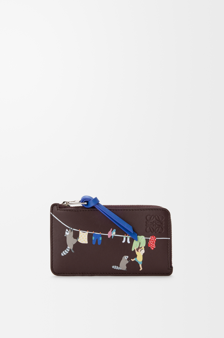 LOEWE アライグマ コインカードホルダー（ナパカーフ） ダークブラウニー
