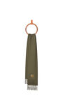 LOEWE Anagram scarf in cashmere Dark Green