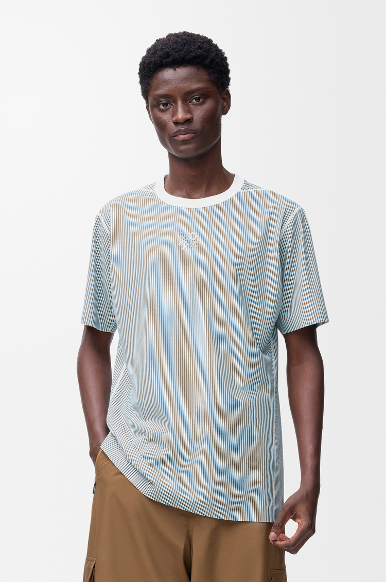 LOEWE Camiseta deportiva en tejido técnico Beige/Azul