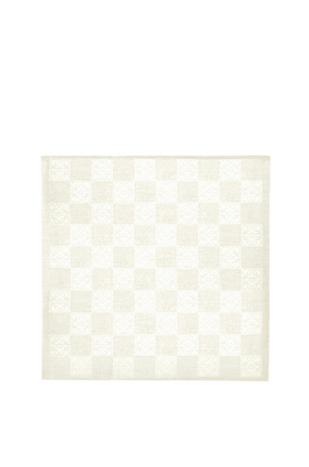 LOEWE Damero scarf in wool, silk and cashmere Off-white plp_rd
