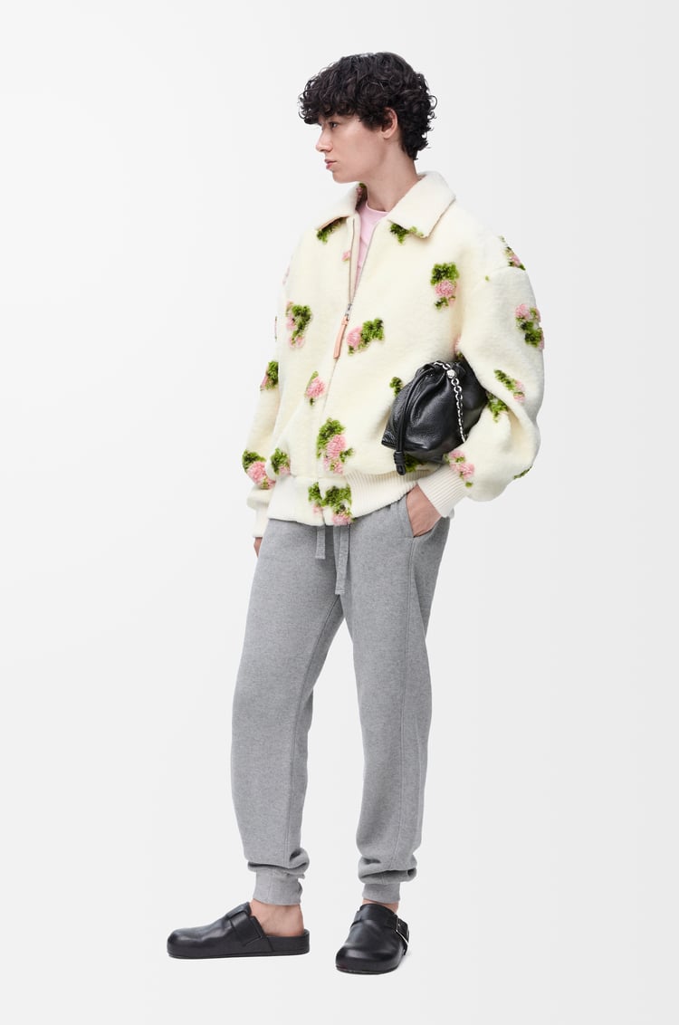 LOEWE Jacket in technical fleece White/Green/Pink