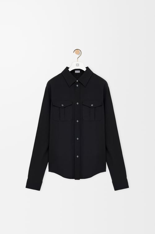 LOEWE Camisa en mezcla de viscosa Negro