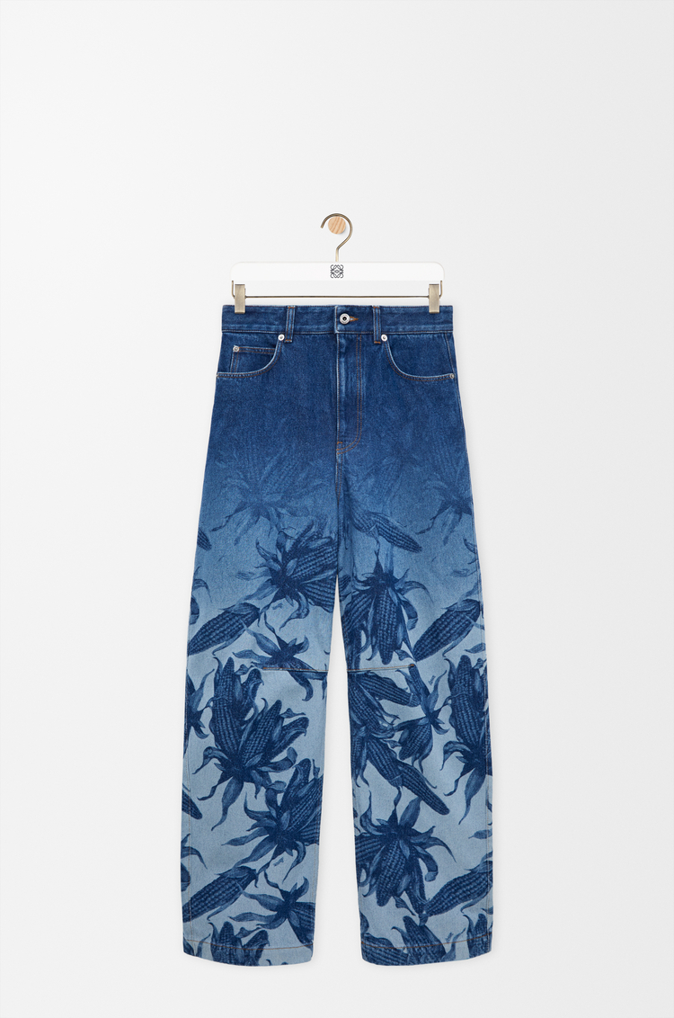 LOEWE Jeans Barrel in denim Blu Denim