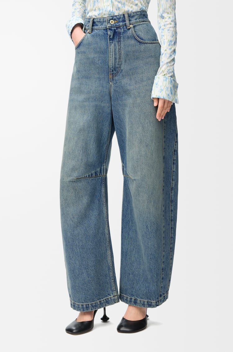 LOEWE Pantalón vaquero barrel Anagram en denim Denim
