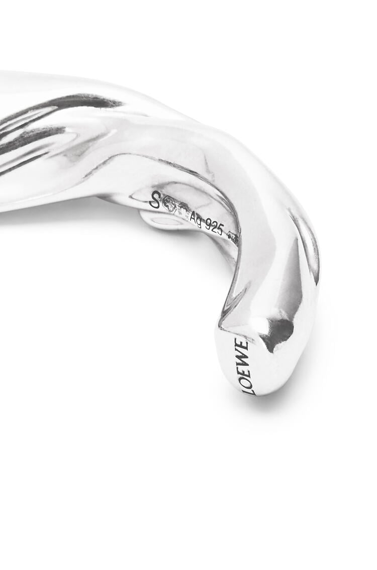 LOEWE Small nappa twist cuff in sterling silver Silver pdp_rd
