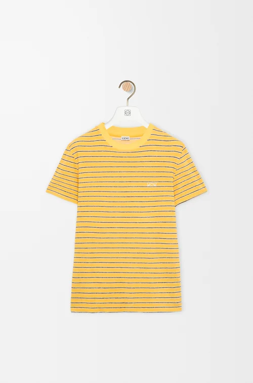 LOEWE T-shirt in cotton blend terry Yellow/Navy