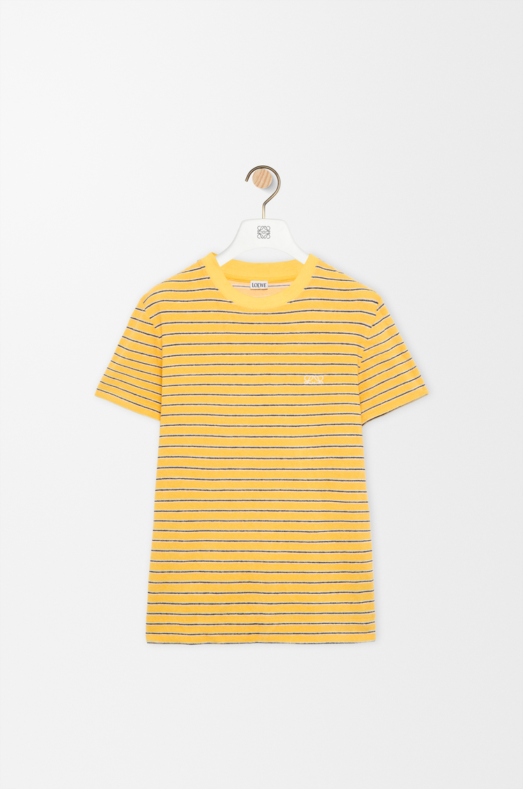LOEWE T-shirt in cotton blend terry Yellow/Navy