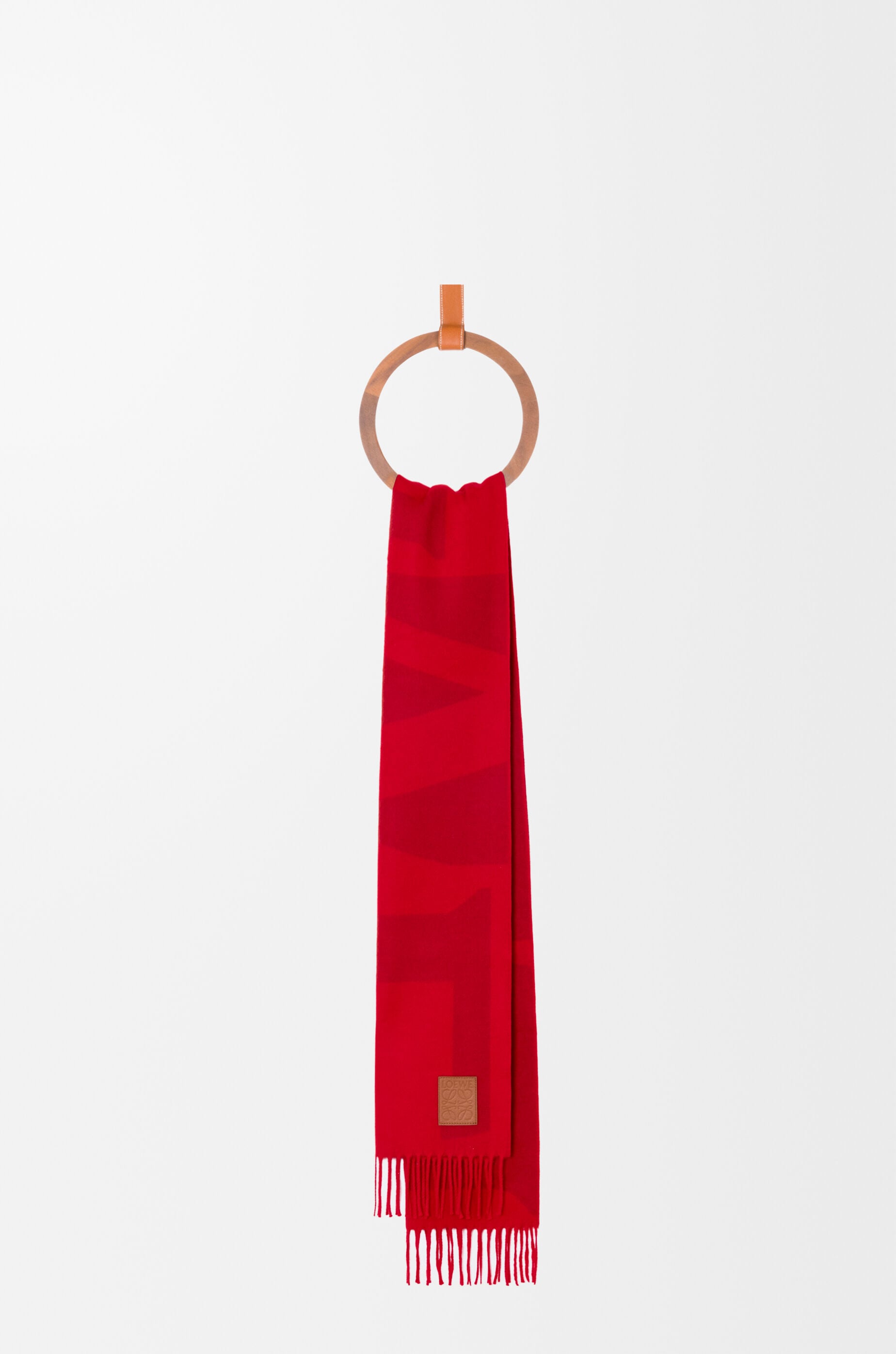 Scarf in cashmere Red - LOEWE USA Official Website