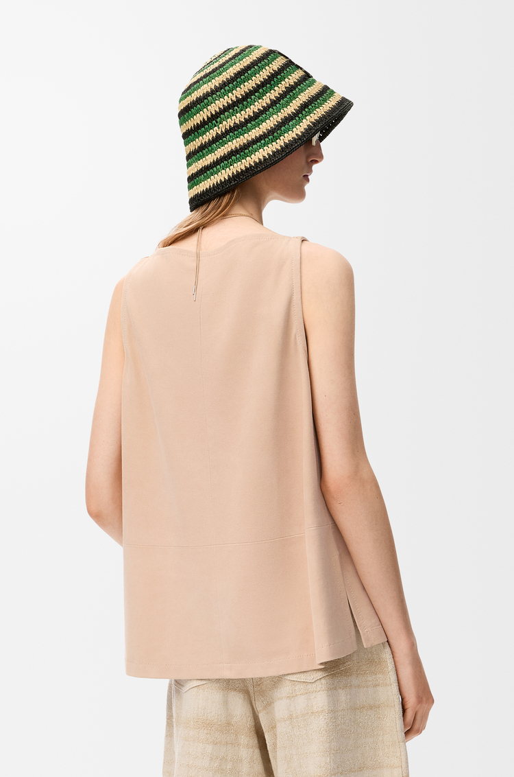 LOEWE Haut en chèvre velours Sable