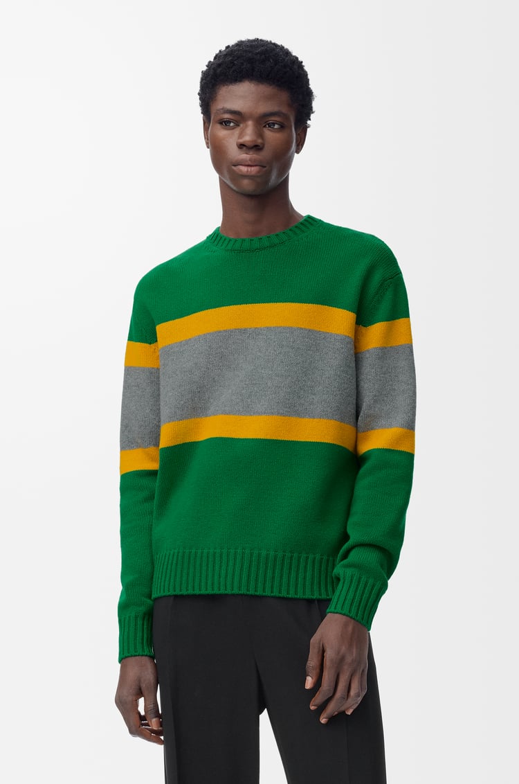 LOEWE Pull en laine Green/Grey