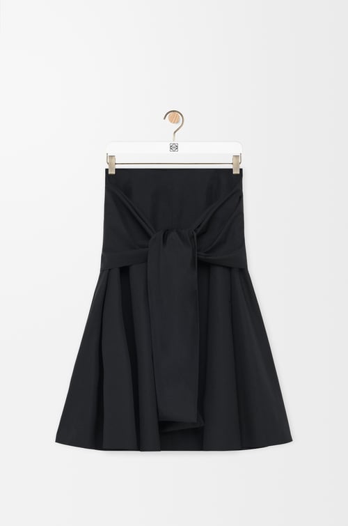 LOEWE Falda cruzada en algodón Negro