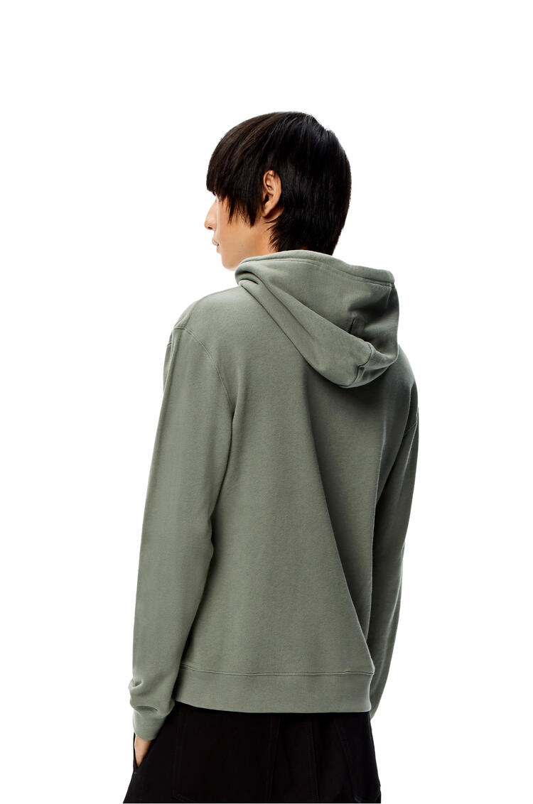 LOEWE Sudadera con capucha en algodón con Anagrama Verde Militar Viejo pdp_rd