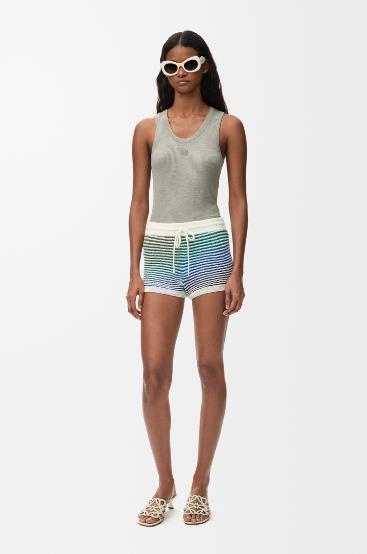 LOEWE Shorts aus Baumwollmischung Mehrfarbig/Weiß