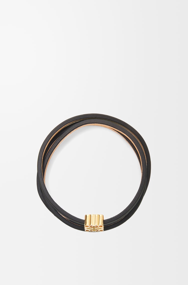 LOEWE Brazalete en piel de ternera Negro