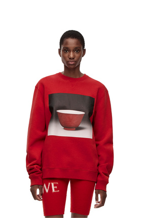 LOEWE Ceramic print sweatshirt in cotton Red