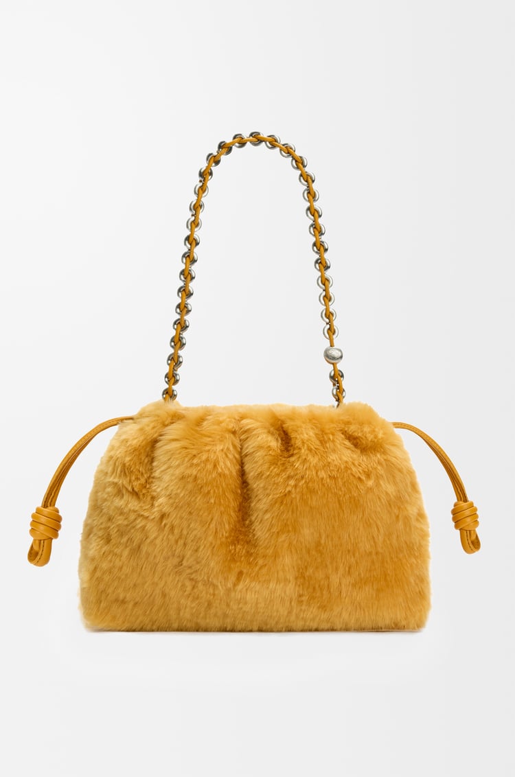 LOEWE Bolso Flamenco purse mediano en lana de oveja Amarillo