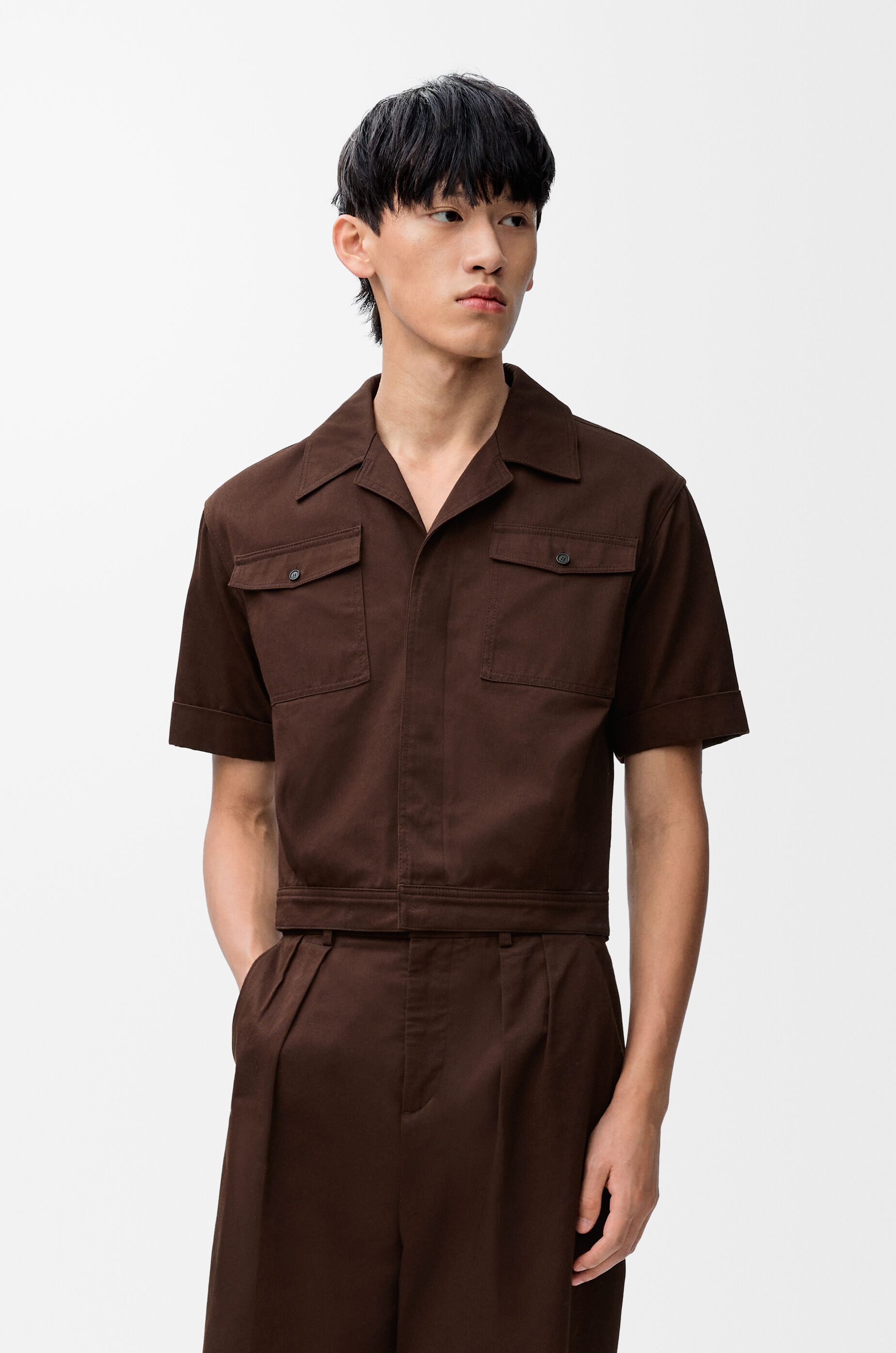高速 割引 2024 東日本 Short sleeve shirt in cotton Brown - LOEWE トップス